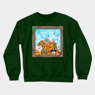 Autumn Dogs of Three Crewneck Sweatshirt